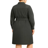 Kersh Women's Textured Jacquard Long Sleeve Dress