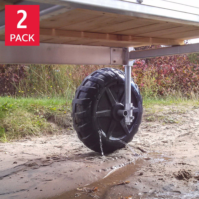 Multinautic 61 cm (24-in.) Black Plastic Dock Wheels Kit U8