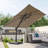 Sirio 4 m x 3 m (13 ft. x 10 ft.) Cantilever Umbrella with Solar Powered LED