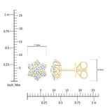 Round Brilliant Diamond Floral Earrings (0.65 ctw)