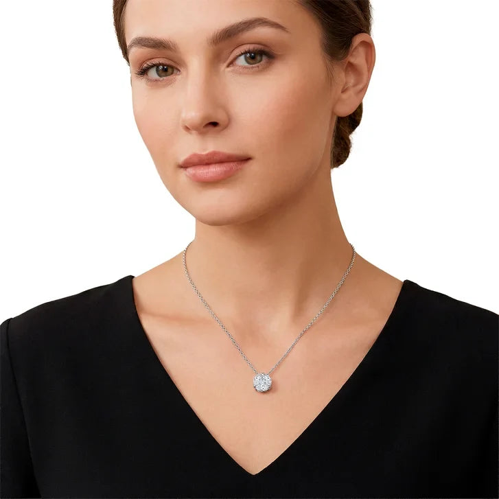 Marquise and Round Brilliant Diamond Pendant (0.40 ctw)