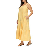 Black Bow Women's Tiered Maxi Dress