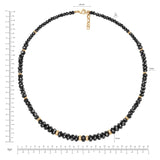 4 - 8 mm Faceted Black Onyx Necklace