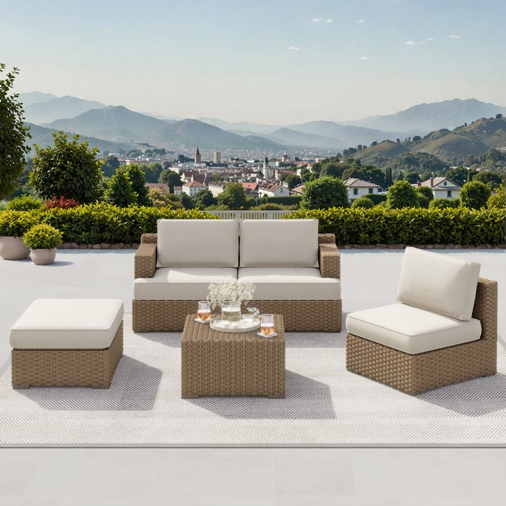 Niko Heritage 5-piece Patio Sectional Conversation Set