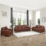 Prospera Home Sorena Top-grain Leather Sofa, Loveseat and Chair