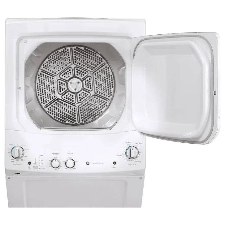 GE 24 in. White Electric 2.6 cu. ft. Washer and 4.4 cu. ft. Dryer Laundry Centre