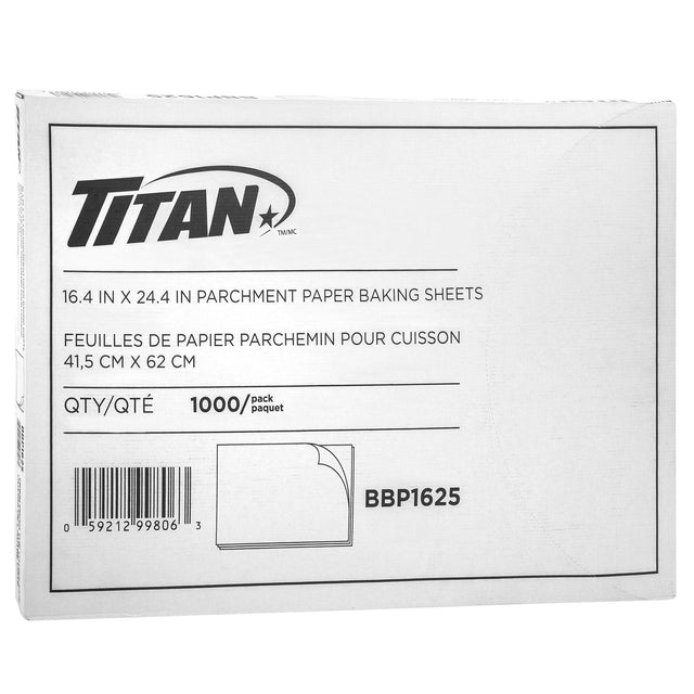 Titan Parchment Paper Baking Sheets Pack of 1,000 Z9