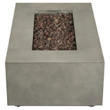 Real Flame Aegean Steel 42 in. Rectangle Fireplace