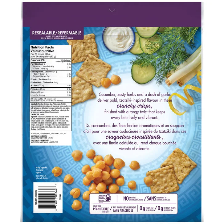 Crunchmaster Tzatziki Chickpea Crisps, 454 g