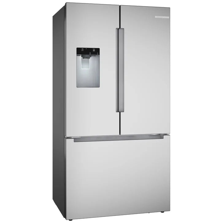 Bosch 100 Series 36 in. 21.6 cu ft. Stainless Steel Counter Depth French Door Refrigerator with QuickIce Pro System