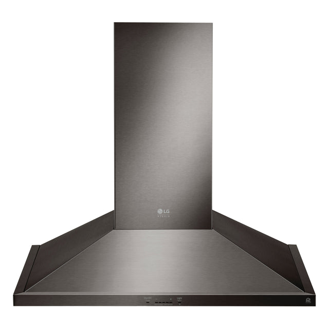 LG Studio 30 in Black Stainless Steel Chimney Wall-Mount Range Hood, 600 Max CFM E5