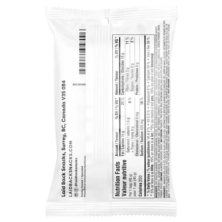 Laid Back Snacks, Snack Mix, 20 × 45 g