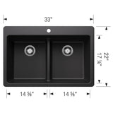 Blanco Liven 33 in. Dual Mount SILGRANIT Kitchen Sink