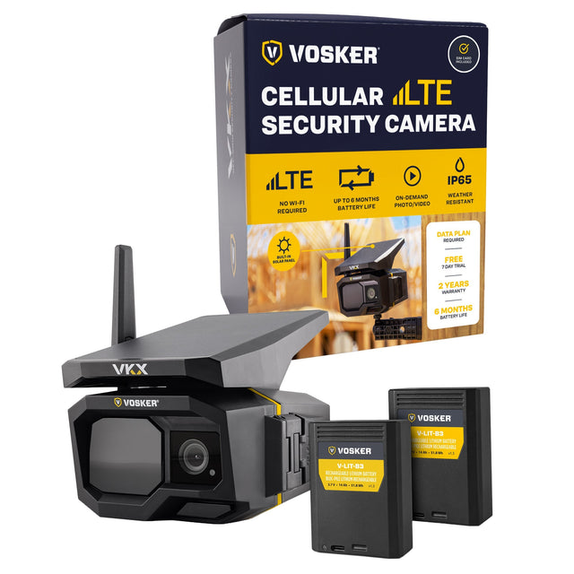 VOSKER VKX Outdoor 1080p Solar Powered Cellular Connectivity Security Camera Q6