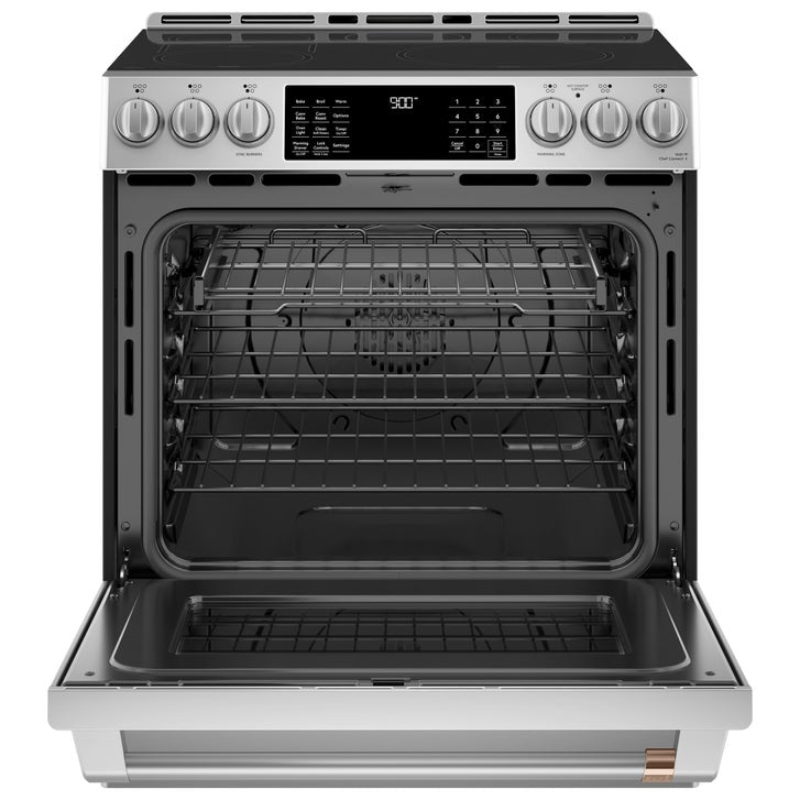 Café 30 in. 5.7 cu. ft. Stainless-steel Slide-In Induction Range with Wi-Fi