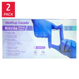 Medsup Nitrile Gloves, 2-pack, 100 count, Small - Extra Large