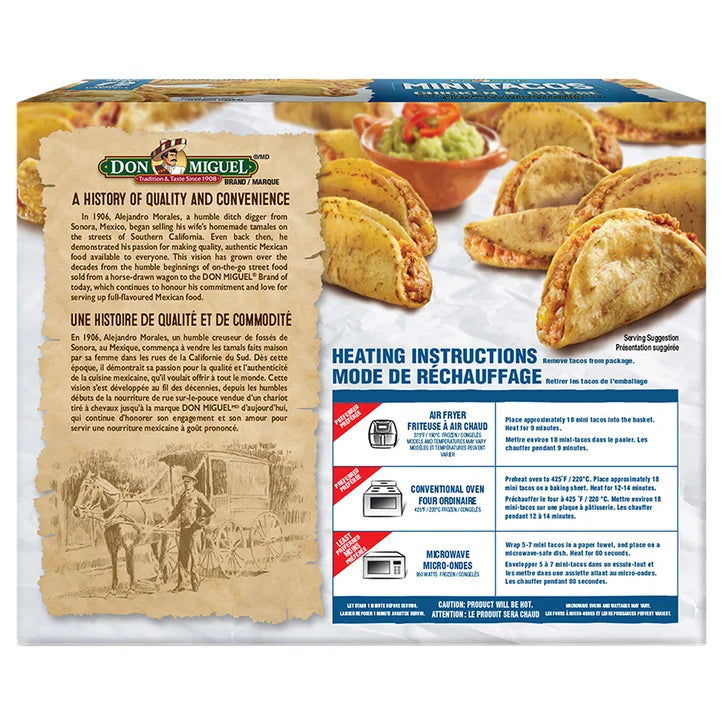 Don Miguel Chicken and Cheese Mini Tacos, 1.43 kg
