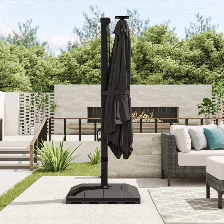 Sirio 4 m x 3 m (13 ft. x 10 ft.) Cantilever Umbrella with Solar Powered LED
