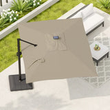 Sirio 4 m x 3 m (13 ft. x 10 ft.) Cantilever Umbrella with Solar Powered LED