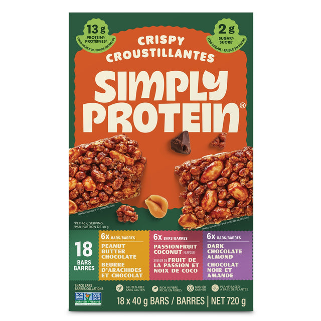 Simply Protein Crispy Snack Bars, 18 × 40 g K1