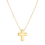 High Polish Cross Pendant in Yellow Gold