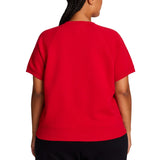Champion Women's Short Sleeve Logo Fleece Sweater