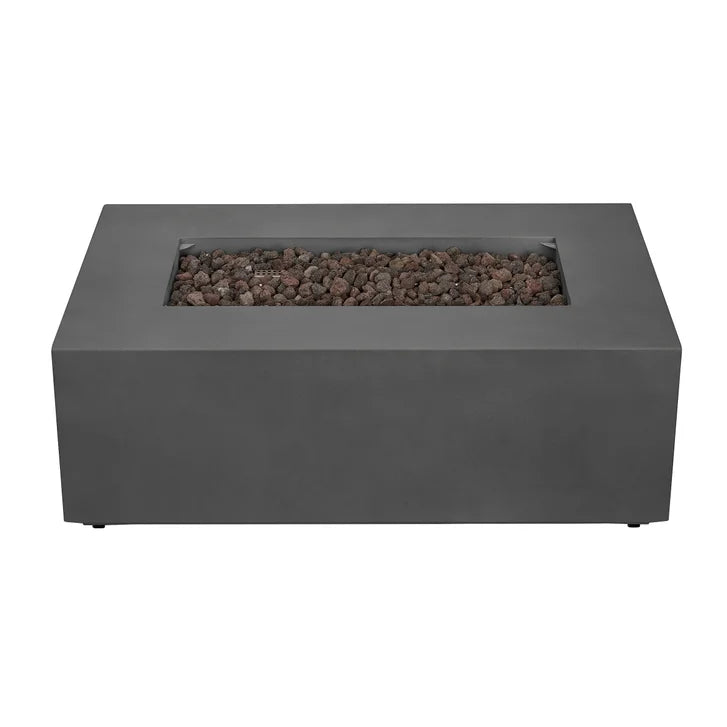 Real Flame Aegean Steel 42 in. Rectangle Fireplace