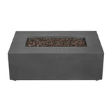 Real Flame Aegean Steel 42 in. Rectangle Fireplace