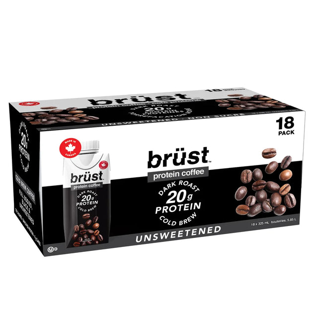 brüst Protein Coffee Dark Roast Cold Brew, 18 x 325 mL D6