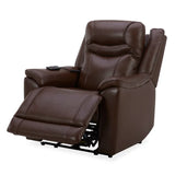 Gilman Creek Top-grain Leather Power Recliner with Power Headrest