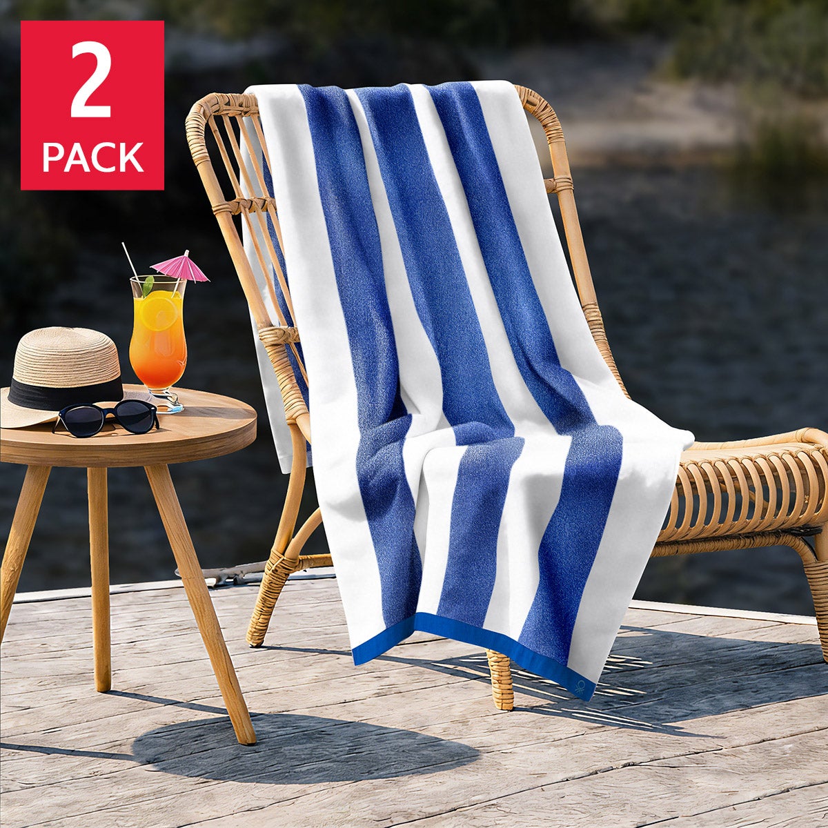 United Colors of Benetton Beach Towel, 2-pack