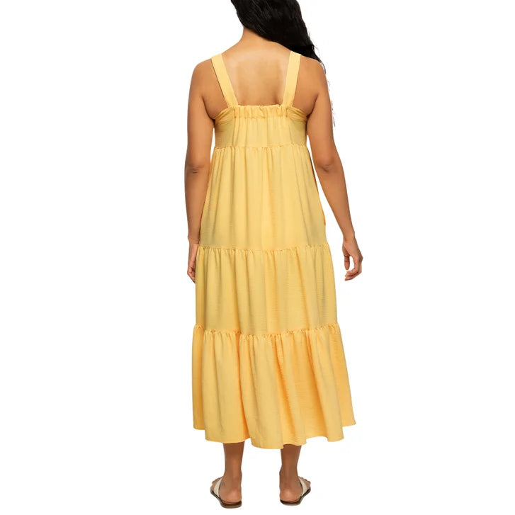 Black Bow Women's Tiered Maxi Dress