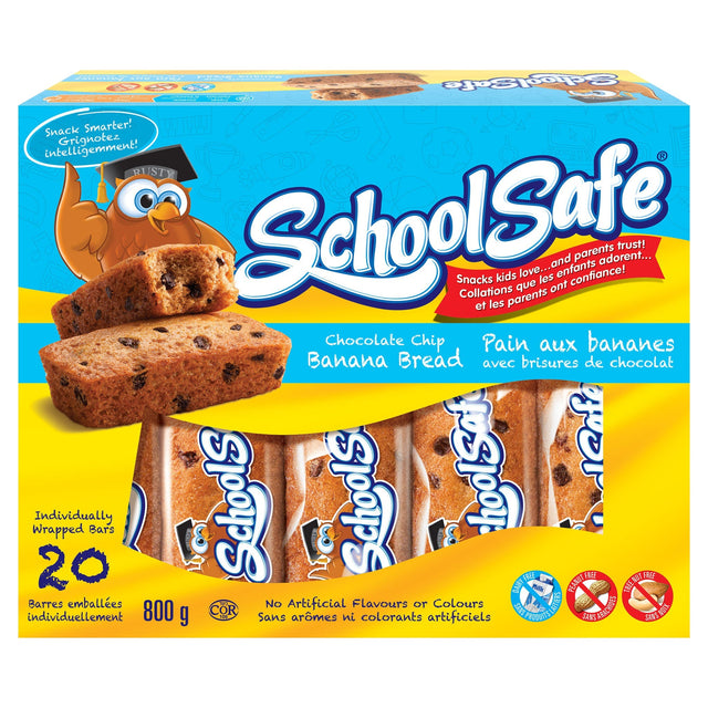 School Safe Banana Chocolate Chip Muffin Bars, 20 × 40 g H9