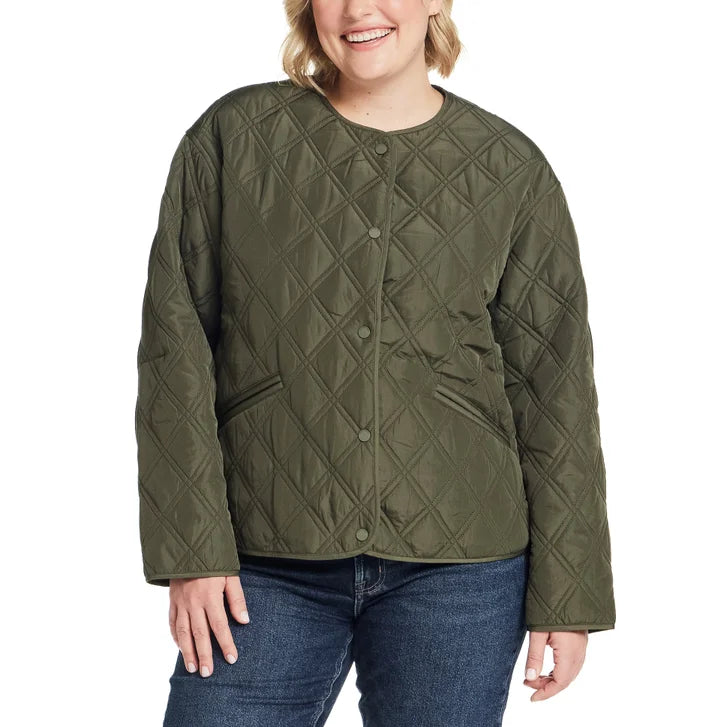 Weatherproof Women's Collarless Quilted Jacket