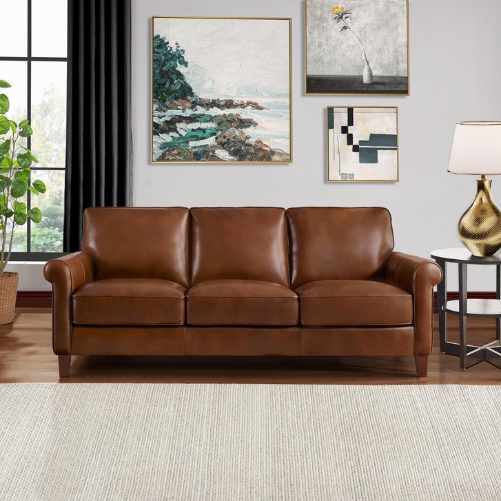 Prospera Home Larsen Top-grain Leather Sofa and Loveseat