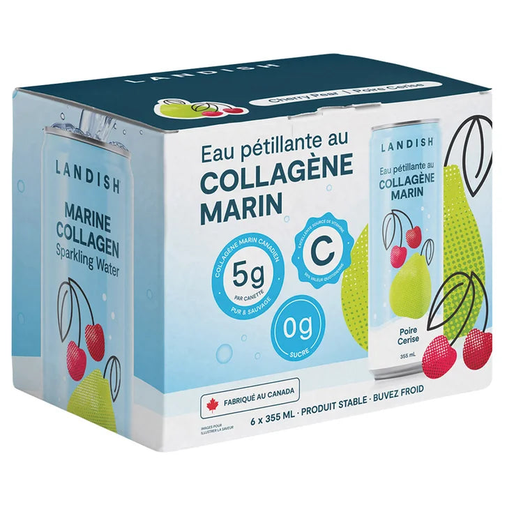 Landish Marine Collagen Sparkling Water, 18 x 355 mL