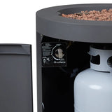 Real Flame Aegean Steel 24 in. Round Patio Fire Table