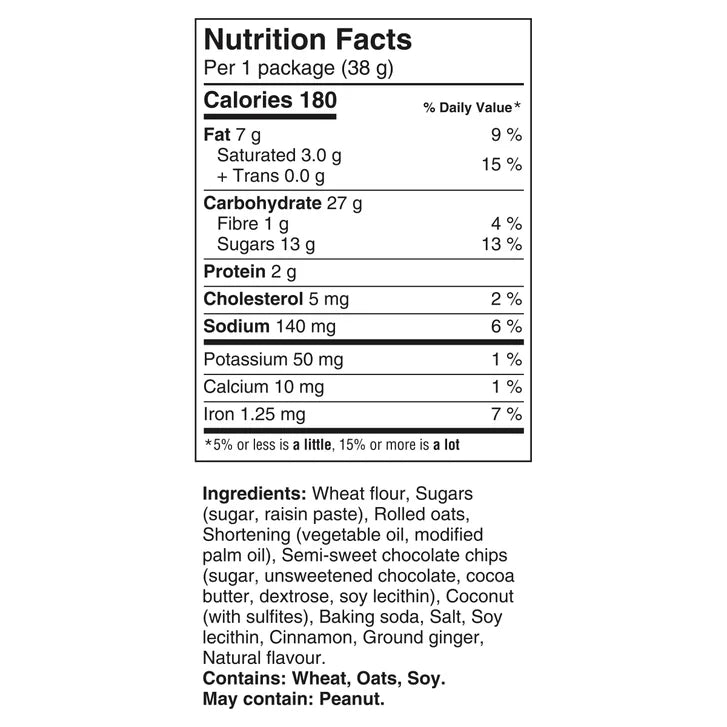 Dad's Oatmeal Chocolate Chip Cookies, 54 × 38g