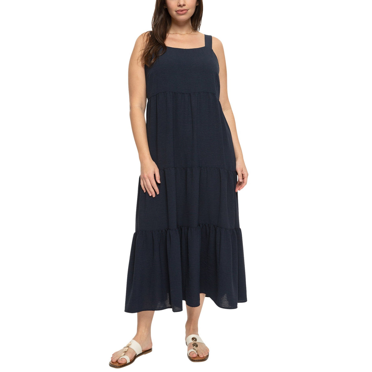 Black Bow Women's Tiered Maxi Dress