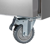 Midea Commercial 72 in. 20 cu ft. Stainless Steel Solid door Sandwich and Salad Prep Table
