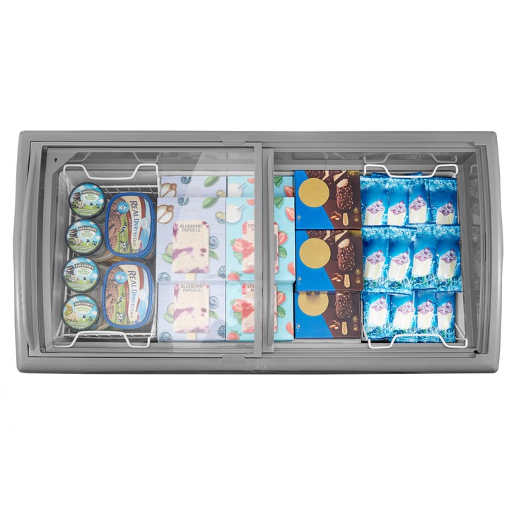Midea 9.0 cu ft. White Commercial Ice Cream Convertible Freezer or Refrigerator with Removable Storage Basket