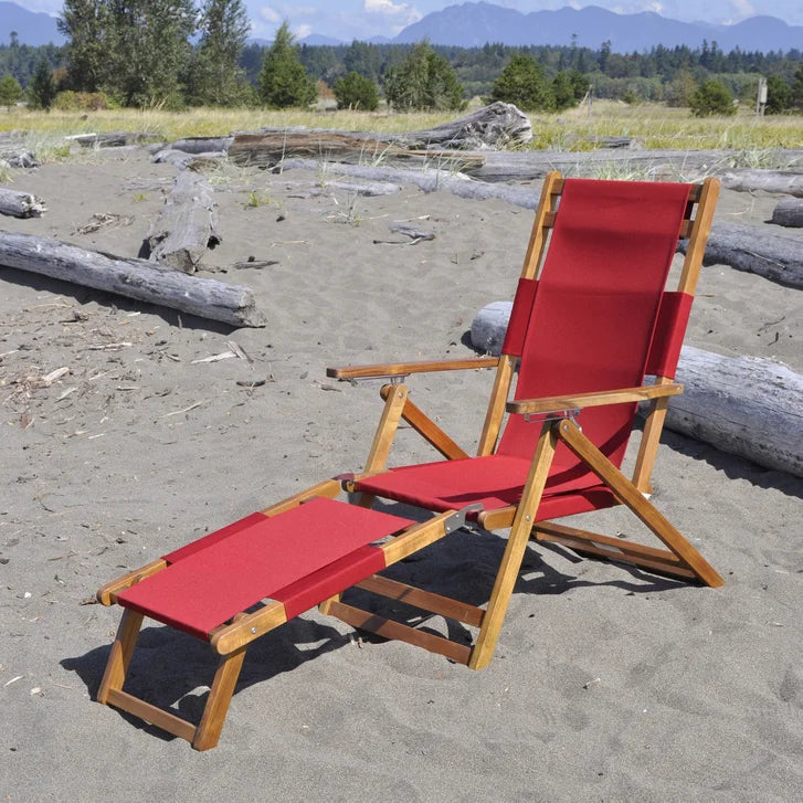 Patioflare Portable Lounge Chair with Leg Rest