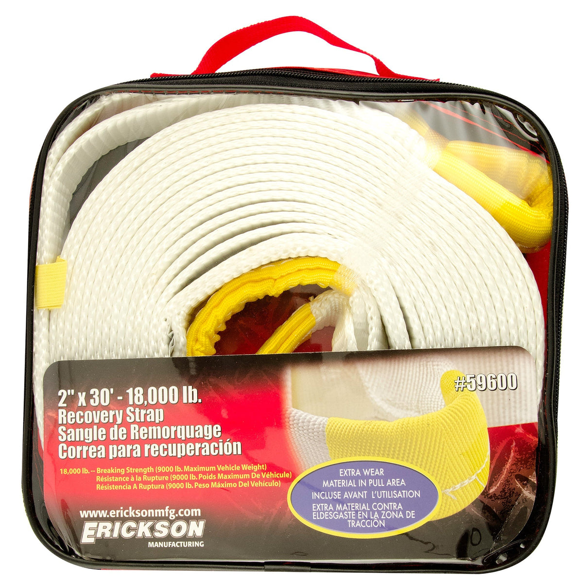 Erickson (2 in. x 30 ft.) 18,000 lb. Recovery Strap Bulk With Carry Bag