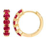 Round Cut Ruby Earrings