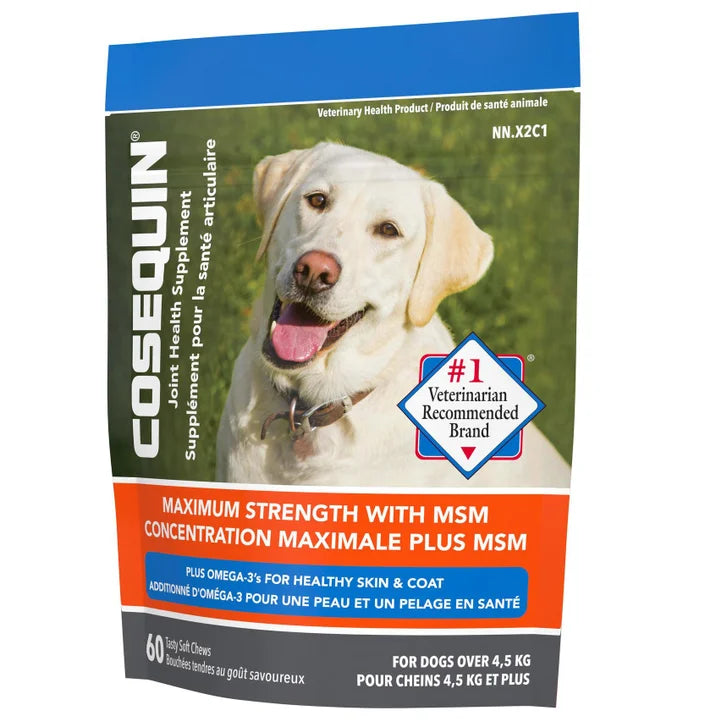 Cosequin Maximum Strength with MSM Plus Omega-3's Joint Health Supplement for Dogs