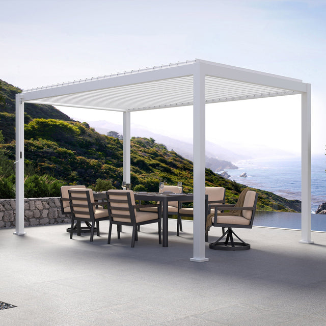 Mirador 8.8 ft. x 14.4 ft. Adjustable Louvered Aluminum Pergola T0