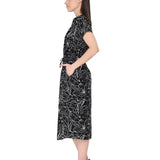 Jewel Badgley Mischka Women's Short Sleeve Button Front Dress