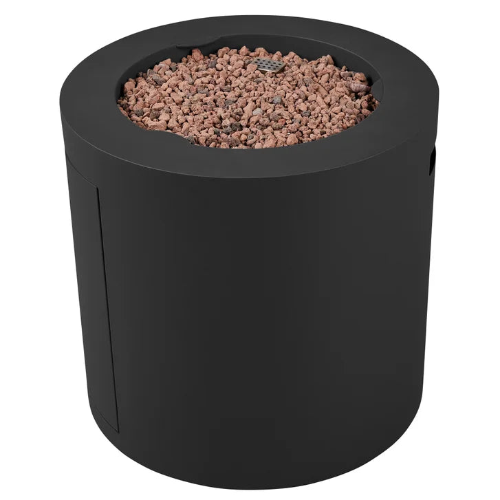 Real Flame Aegean Steel 24 in. Round Patio Fire Table