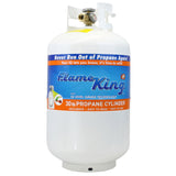 Flame King 30 lb Steel Propane Cylinder/Tank With Gauge (Empty)