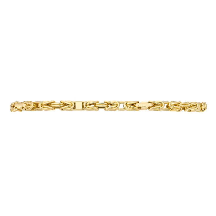 Double Row Byzantine Bracelet in Yellow Gold